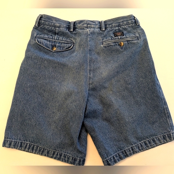 NAUTICA Vintage High Waisted Pleated Jean Shorts - Picture 2 of 5